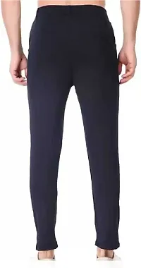 Mevan Stylish Black Lycra Blend Solid Regular Fit Trouser For Men-thumb2