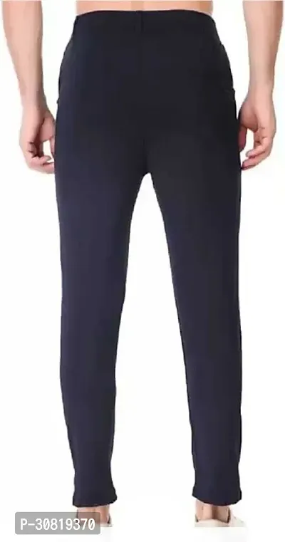 Mevan Stylish Black Lycra Blend Solid Regular Fit Trouser For Men-thumb3