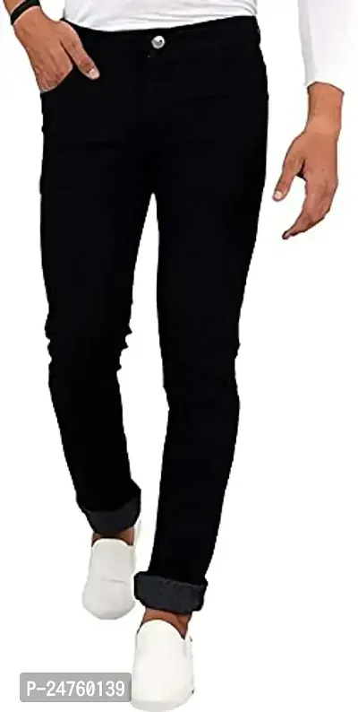 COMFITS Men's Boys Black Stylish  Formal Jeans (36)-thumb0