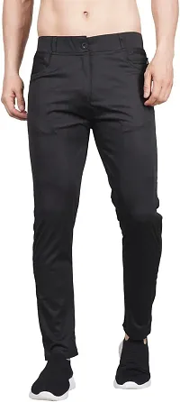 Mevan Stylish Lycra Blend Solid Regular Fit Trouser For Men