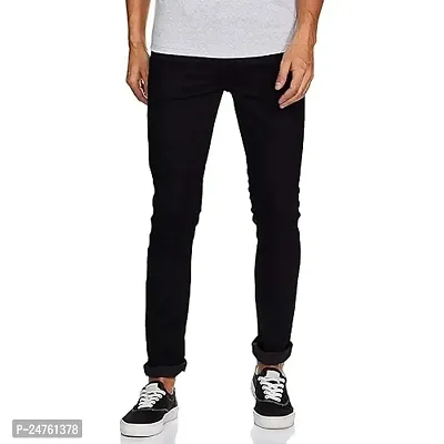 COMFITS Men's Boys Black Plain Jeans (32)