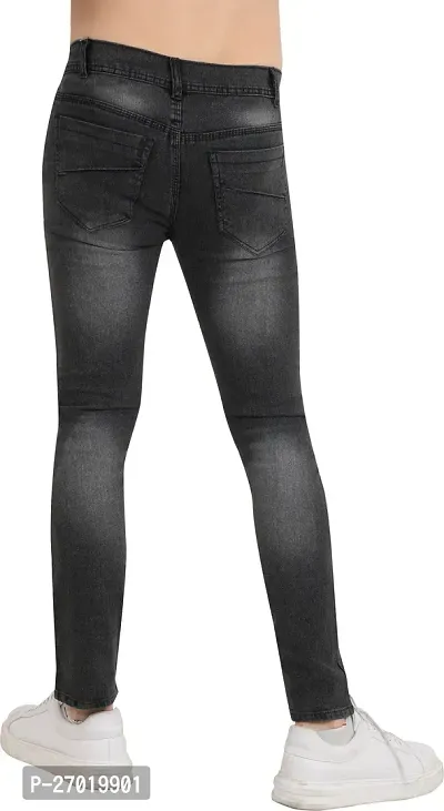 Stylish Cotton Blend Slim Fit Jeans For Men-thumb2