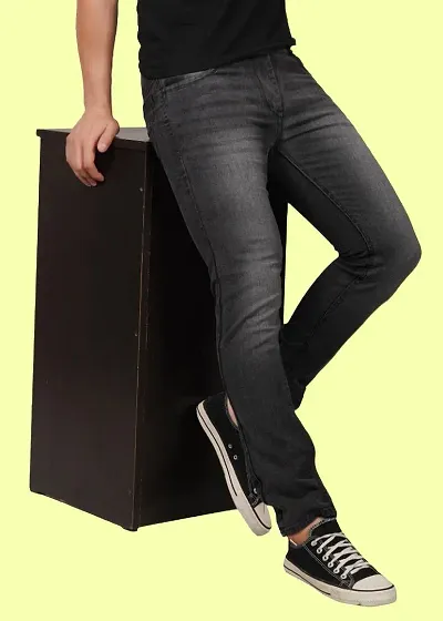 Classic Blend Solid Jeans For Men