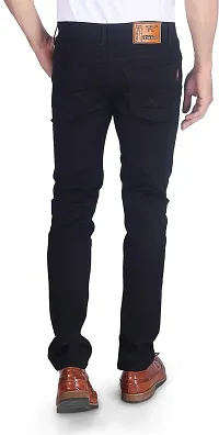 Stylish Black Denim Mid-Rise Jeans For Men-thumb3