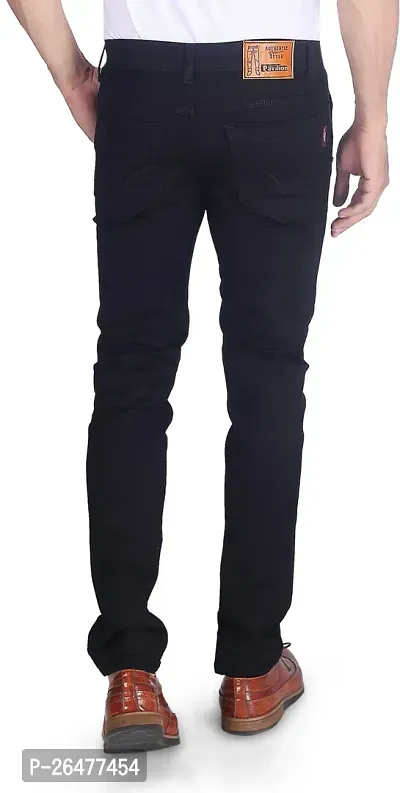 Stylish Black Denim Mid-Rise Jeans For Men-thumb4