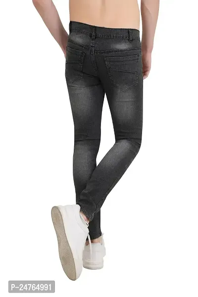 COMFITS Men's Blue Stretchable Regular Slim fit Tapered Jeans(MBLP-04) (34, Grey)-thumb3