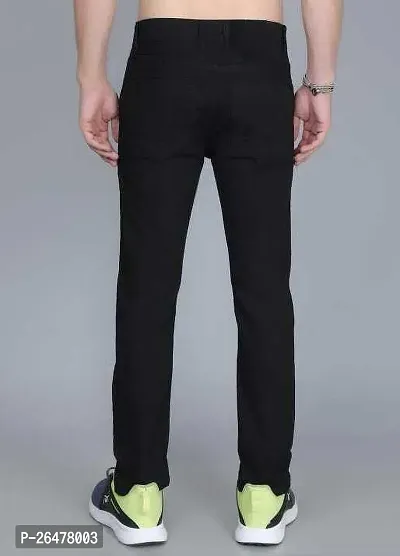 Stylish Black Denim Mid-Rise Jeans For Men-thumb2