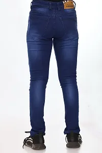 Classic Blue Denim Solid Jeans For Men-thumb3