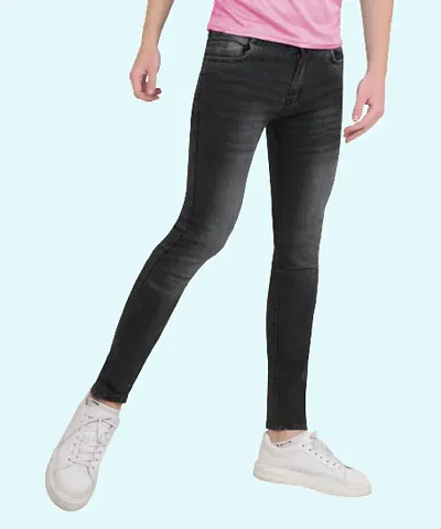 Stylish Cotton Blend Slim Fit Jeans For Men