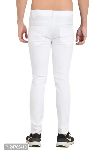 COMFITS Men's Slit Cut Regular Fit Jeans (32) White-thumb2