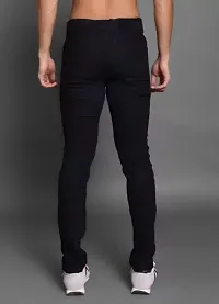 Stylish Black Denim Mid-Rise Jeans For Men-thumb1