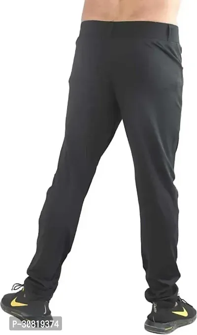 Mevan Stylish Black Lycra Blend Solid Regular Fit Trouser For Men-thumb2