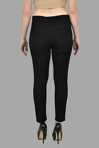 COMFITS Women Black Plain Jeans 4 Buttons Slim fit (30)-thumb1
