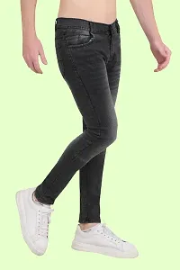 Stylish Cotton Blend Slim Fit Jeans For Men-thumb2