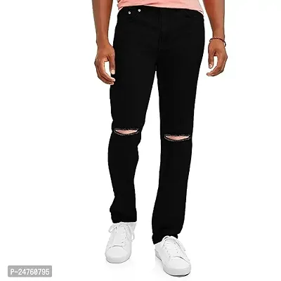 COMFITS Men's Boys Black Stylish Jeans (34)