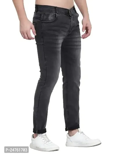 COMFITS Fashion Men's Slim Fit Washed Jeans Stretchable (32) Grey-thumb3