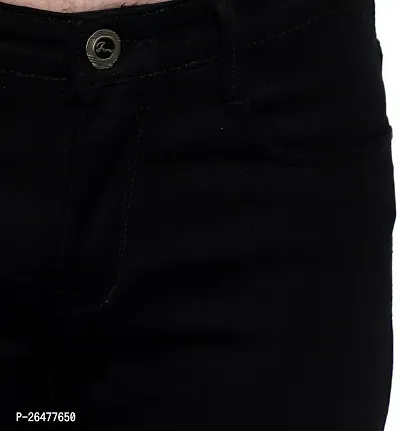 Stylish Black Denim Mid-Rise Jeans For Men-thumb2