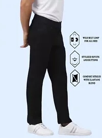 Stylish Black Solid Denim Mid-Rise Jeans For Men-thumb1