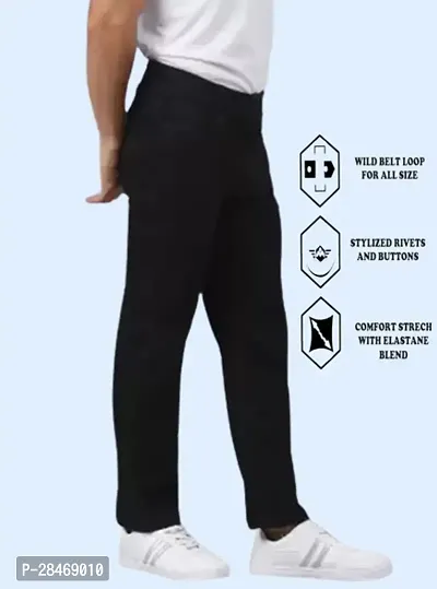 Stylish Black Solid Denim Mid-Rise Jeans For Men-thumb2