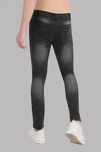 Stylish Cotton Blend Slim Fit Jeans For Men-thumb1