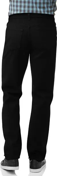 Stylish Black Denim Mid-Rise Jeans For Men-thumb1