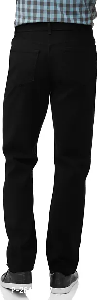 Stylish Black Denim Mid-Rise Jeans For Men-thumb2