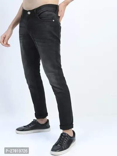 Stylish Denim Slim Fit Jeans For Men-thumb3