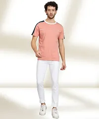 Elegant White Denim Solid Mid-Rise Jeans For Men-thumb2