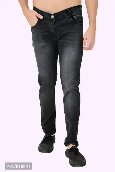 Stylish Cotton Blend Slim Fit Jeans For Men