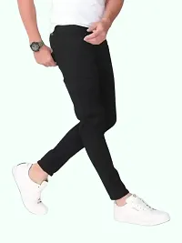 Stylish Black Cotton Blend Mid-Rise Jeans For Men-thumb2