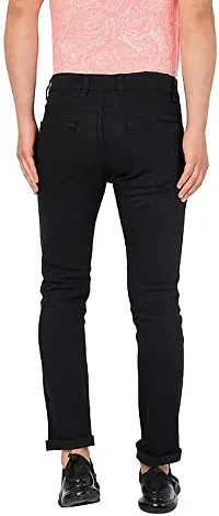 Stylish Black Cotton Blend Mid-Rise Jeans For Men-thumb2