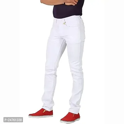 COMFITS Men's Fashion White Plain Jean (28)-thumb0