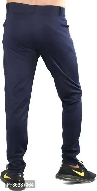 Mevan Comfortable Blue Polyester Spandex Regular Track Pants For Men-thumb2