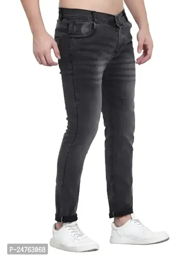 COMFITS Fashion Men's Slim Fit Washed Jeans Stretchable (36) Grey-thumb3