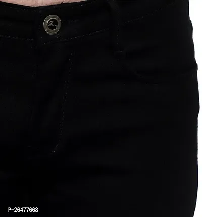 Stylish Black Denim Mid-Rise Jeans For Men-thumb5