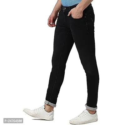 COMFITS Men's Boys Black Fashion Stylish Morden  Formal Plain Jeans (36)