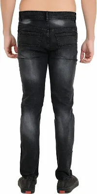 Stylish Cotton Blend Slim Fit Jeans For Men-thumb1