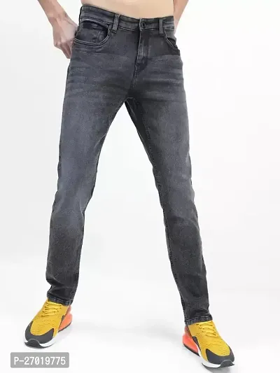 Stylish Cotton Blend Slim Fit Jeans For Men