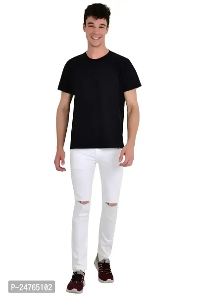 COMFITS Men's Regular Tapered Slit Cut Jeans (34) White-thumb3