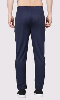 Mevan Comfortable Blue Polyester Spandex Regular Track Pants For Men-thumb2