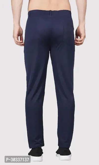 Mevan Comfortable Blue Polyester Spandex Regular Track Pants For Men-thumb3