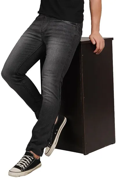 Classic Blend Solid Jeans For Men