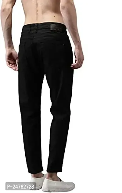 COMFITS Men's | Boys | Black Plain Casual Stylish Jeans (34, Black)-thumb3