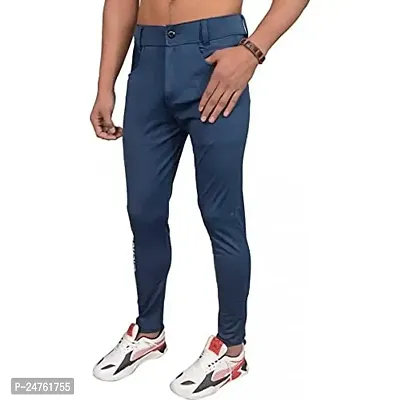 COMFITS Men's Boys Blue Track Pant Singal Button (L)-thumb0