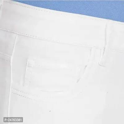 COMFITS Men's Slit Cut Regular Fit Jeans (34) White-thumb3