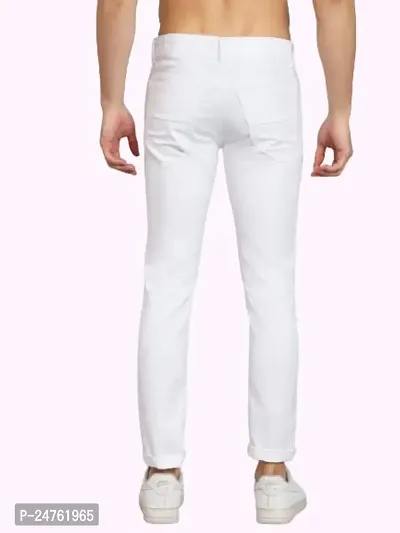 COMFITS Men's Tapered Slim Fit Jeans (36) White-thumb2