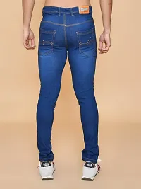 Classic Blue Denim Solid Jeans For Men-thumb1