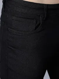 Stylish Black Cotton Blend Mid-Rise Jeans For Men-thumb4