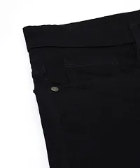 Stylish Black Denim Mid-Rise Jeans For Men-thumb3