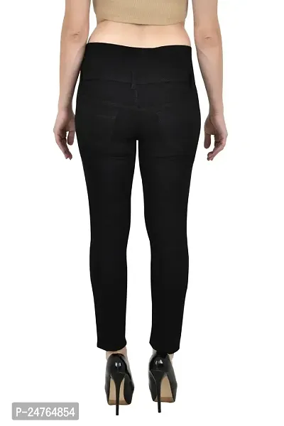 COMFITS Women 4 Button Plain Black Jeans Latest Stylish (30)-thumb2